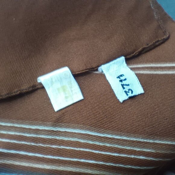 Vintage 1970s Striped Hippie Scarf 24x26" Polyester Deco women Print - Picture 6 of 6